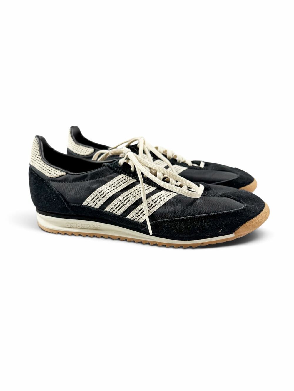 Adidas SL 72 OG Suede Nylon Sneakers Black Wonder White Women’s Size 8